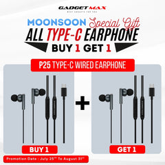 GADGET MAX - P25 Type-C Wired Earphone - Black
