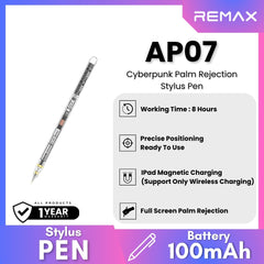 REMAX - AP07 Cyberpunk Palm Rejection Stylus Pen (Specific Version) - Transparent