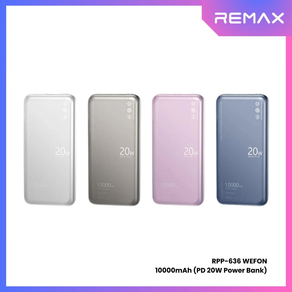 REMAX - RPP-636 Wefon Series 10000mAh Fast Charging Ultra thin Power Bank(20W) - Purple