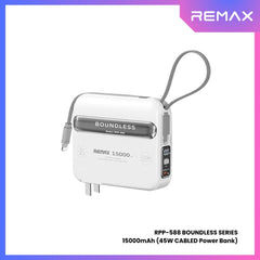 REMAX RPP-588 Boundless Series 15000mAh All-in-one PD Fast Charging Power Bank(45W) - White