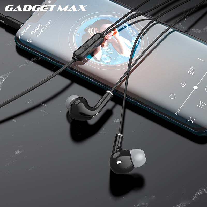 GADGET MAX GM20  3.5MM EARPHONE CONTROL UNIVERSAL EARPHONES WITH MIC (1.2M) Wired Earphone - BLACK