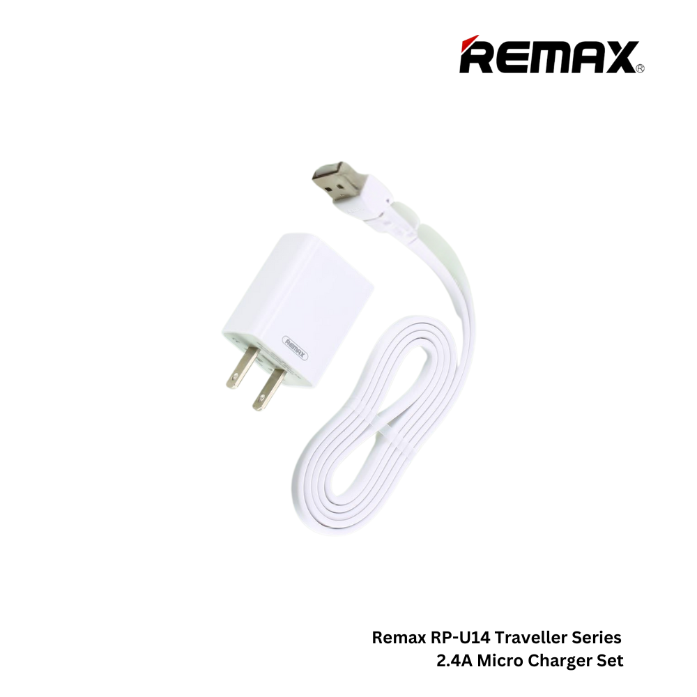 REMAX RP-U14 Traveller Series 2.4A Micro Charger Set (1 USB) - White