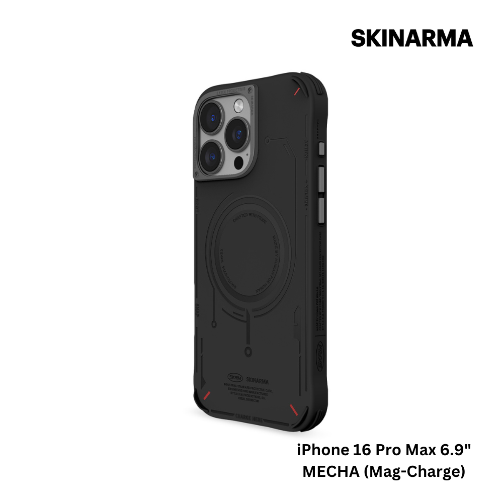 Skinarma iPhone 16 Pro Max 6.9" Mecha (Mag-Charge) Case - Black