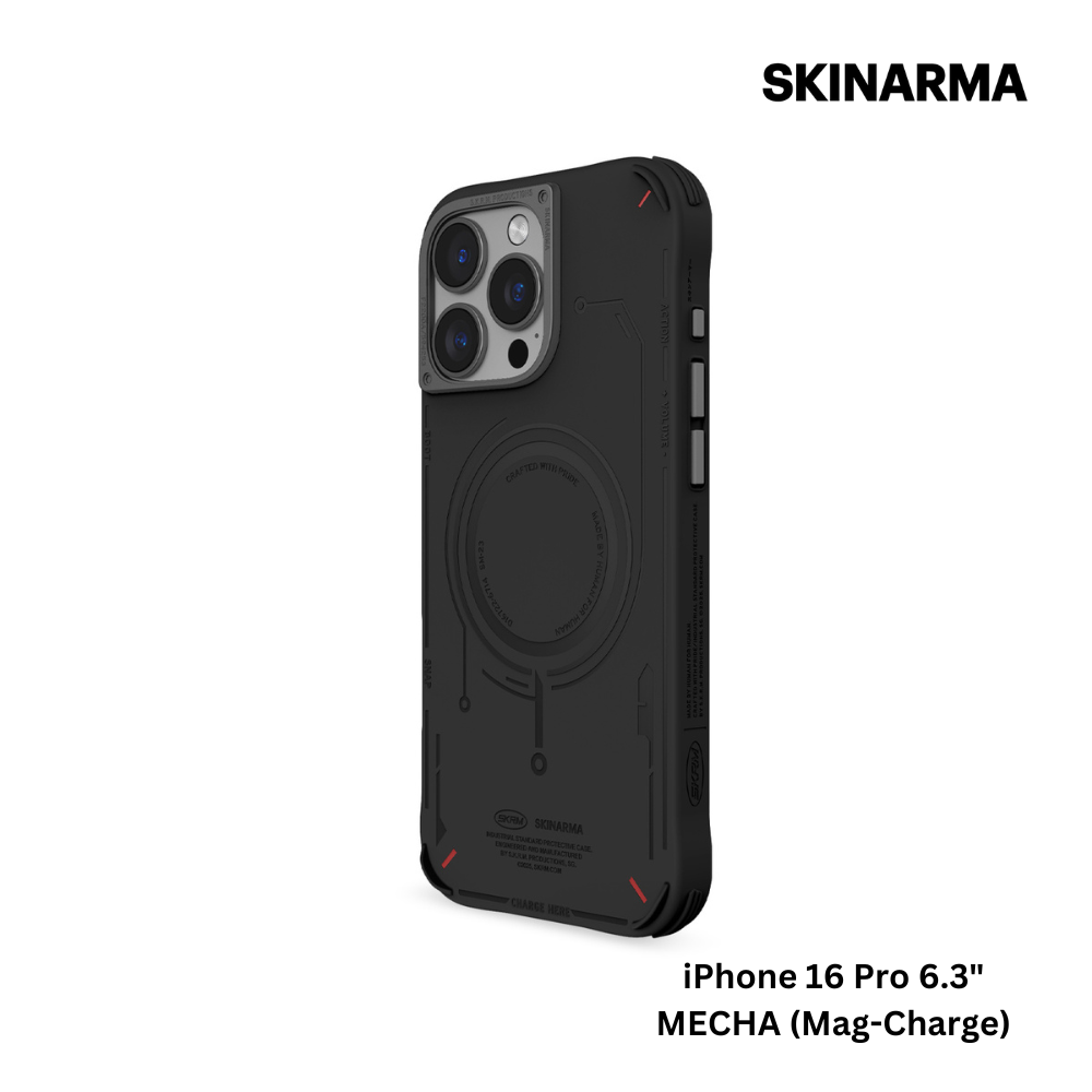 Skinarma iPhone 16 Pro 6.3" Mecha (Mag-Charge) Case - Black