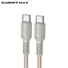 GADGET MAX - GX29 C-C Woven Series Type-C To Type-C Fast Charging Data Cable (60W) - Grey
