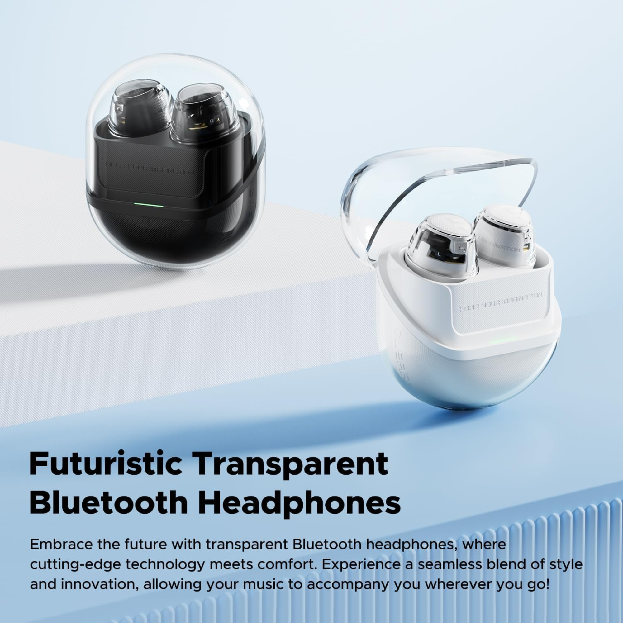 SOUNDPEATS - Clear Dot Bluetooth Wireless Earbuds - Black