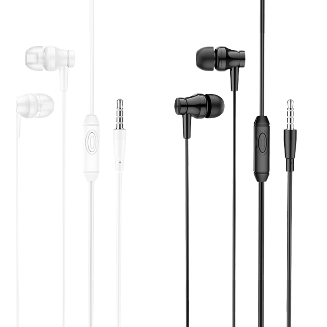 GADGET MAX GM07 BASS STEREO WIRED 3.5MM EARPHONE WITH MIC (1.2M) - BLACK