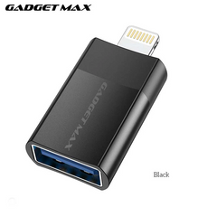 GADGET MAX - GH03 iPhone OTG Adapter - Black