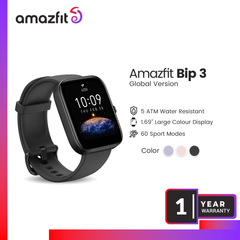 Amazfit BIP 3 Smart Watch-Black