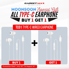 GADGET MAX - TC01 Type-C Wired Earphone - White