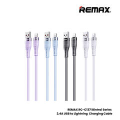 REMAX RC-137i Bintrai Series 2.4A USB to Lightning Fast Charging Data Cable - Black