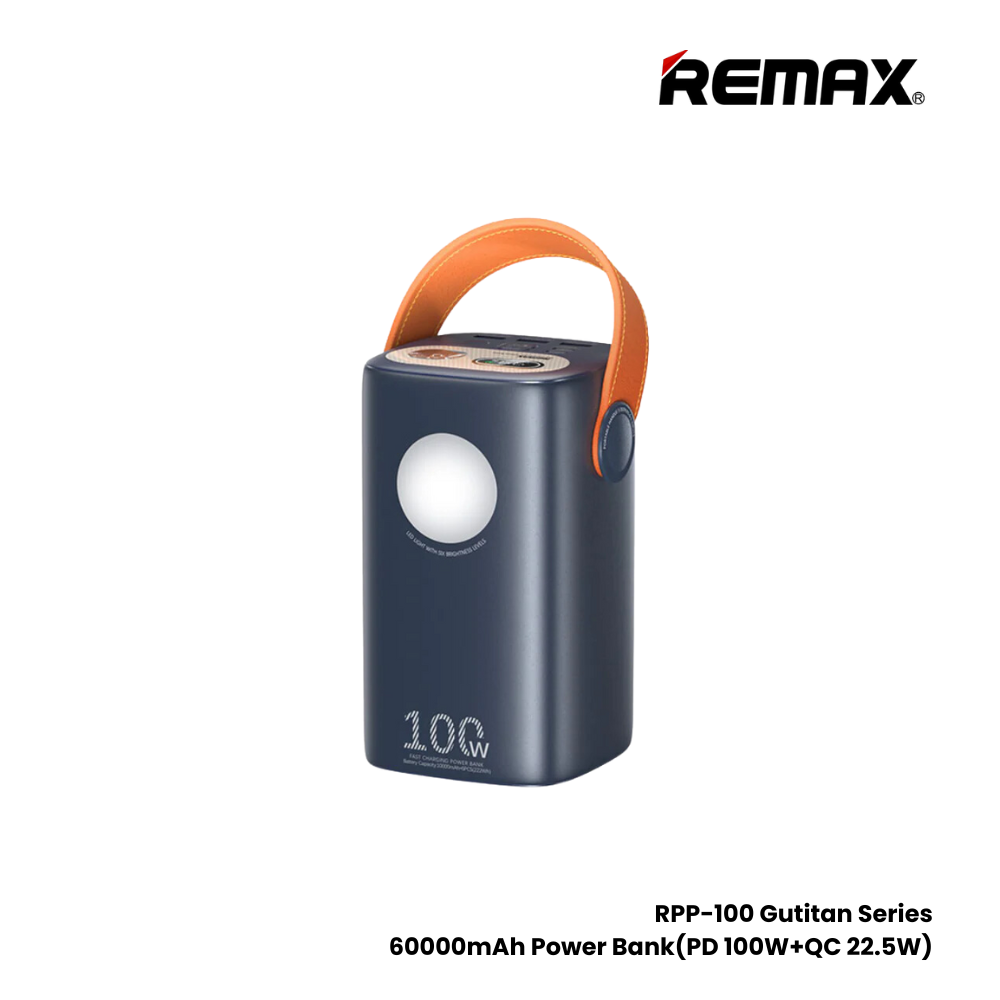 REMAX RPP-100 Gutitan Series 60000mAh  PD+QC Fast Charging Power Bank(PD 100W+QC 22.5W) - Blue