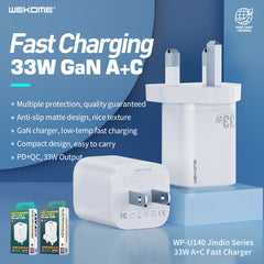 WK WP-U140 JINDIN SERIES 33W A+C FAST CHARGER (CN&US) (33W)