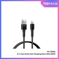 REMAX - RC-092A Leya Series USB to Type-C Fast Charging Data Cables (66W) - Black