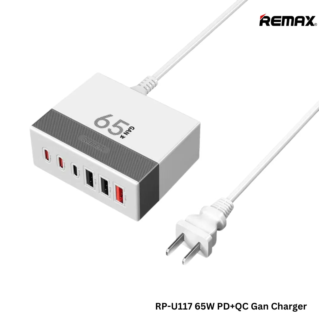 REMAX RP-U117 Miny Pro Series PD+QC Charger Strip (65W)