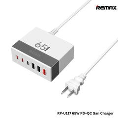 REMAX RP-U117 Miny Pro Series PD+QC Charger Strip (65W)