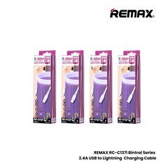 REMAX RC-137i Bintrai Series 2.4A USB to Lightning Fast Charging Data Cable - Black