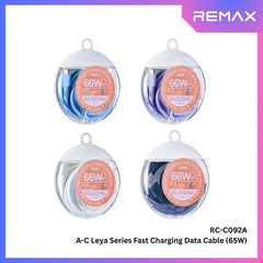 REMAX - RC-092A Leya Series USB to Type-C Fast Charging Data Cables (66W) - Black