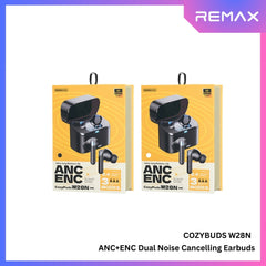 REMAX - Cozybuds W28N ANC+ENC Bluetooth Wireless Earbuds - Black