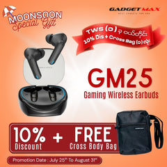 GADGET MAX GM25 Gaming Wireless True Wireless TWS Earbuds - Black