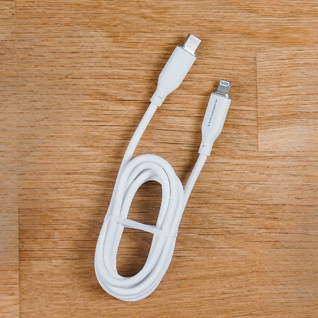 GADGET MAX GX23 TYPE C TO LIGHTNING COZY SILCONE CABLE - WHITE