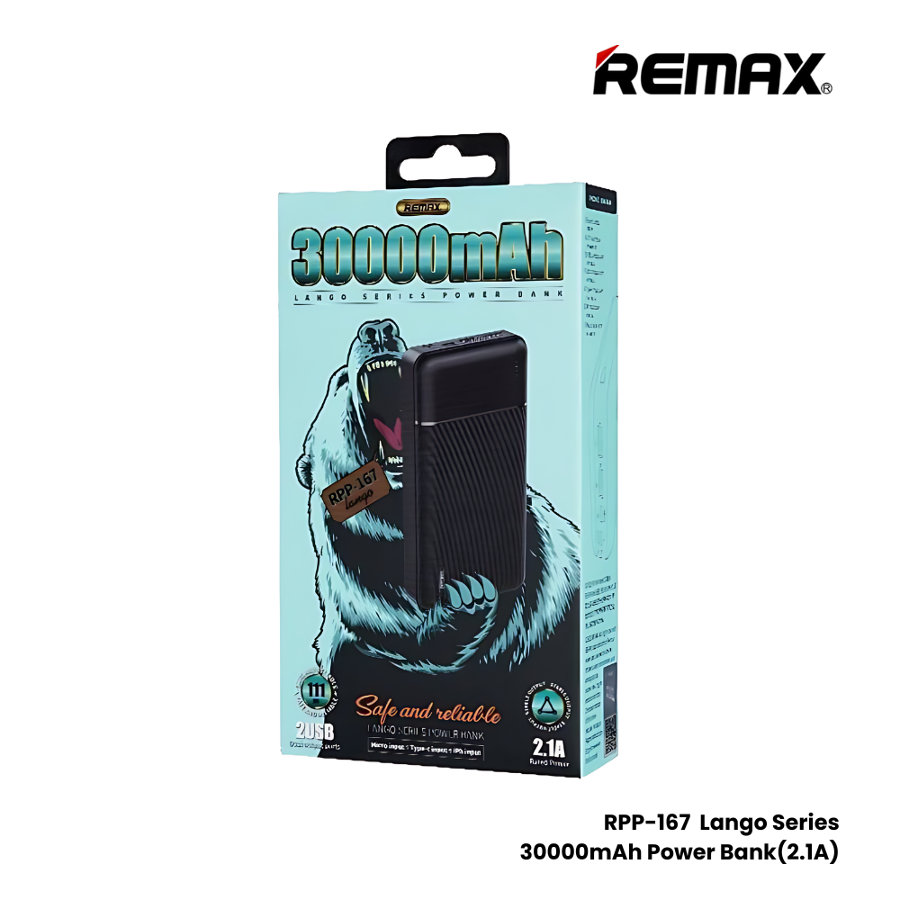 REMAX RPP-167 Lango Series 30000mAh Power Bank - White