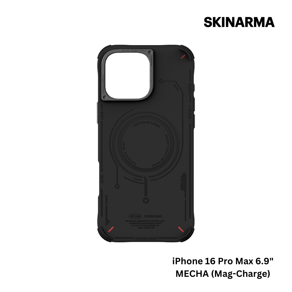 Skinarma iPhone 16 Pro Max 6.9" Mecha (Mag-Charge) Case - Black