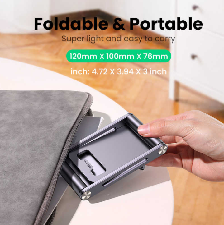 Ugreen Phone Holder with Roller New Floadable Multi-Angle Aluminum Phone Stand