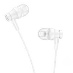 GADGET MAX GM07 BASS STEREO WIRED 3.5MM EARPHONE WITH MIC (1.2M) - WHITE