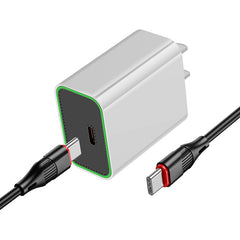 GADGET MAX - PD101S 20W PD Type-C Charger Set - Grey
