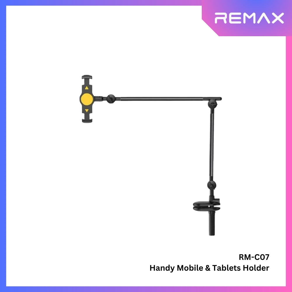 REMAX - RM-C07 Handy Holder For Mobile & Tablets ( 4-13 Inches ) - Black