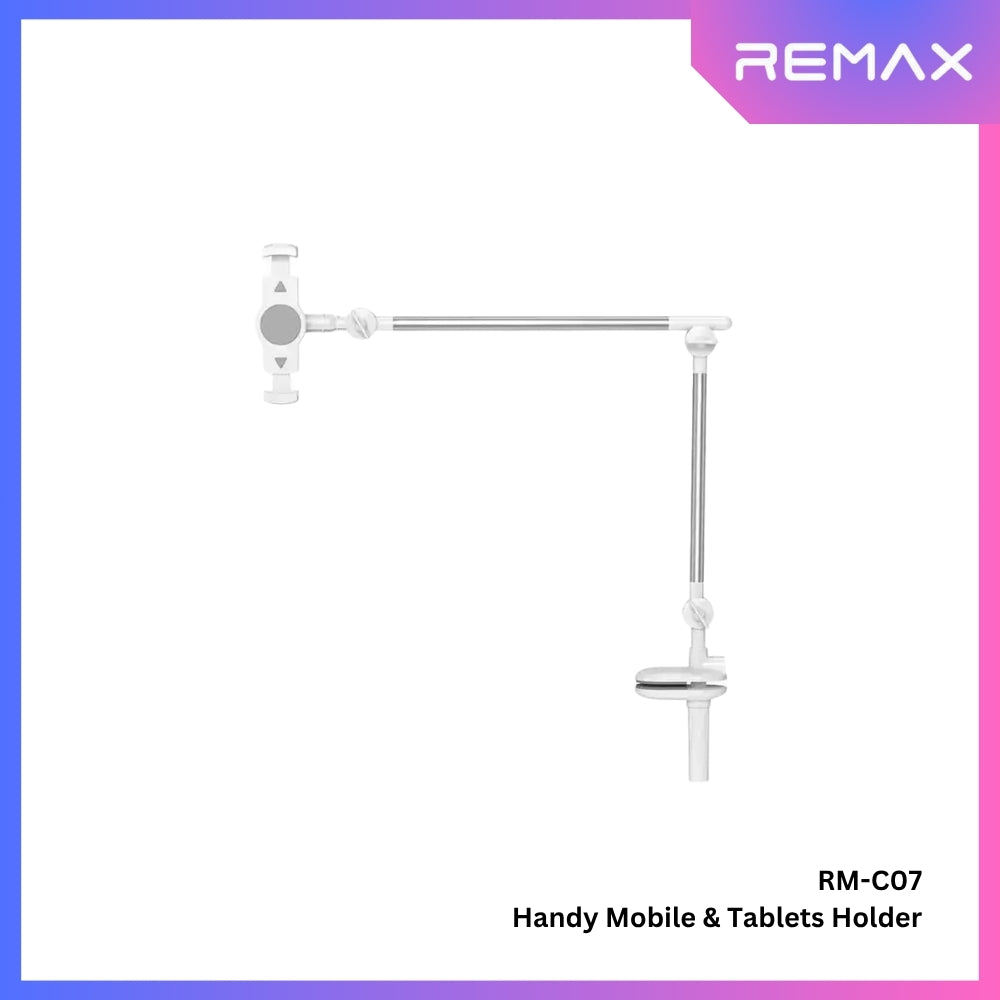 REMAX - RM-C07 Handy Holder For Mobile & Tablets ( 4-13 Inches ) - White