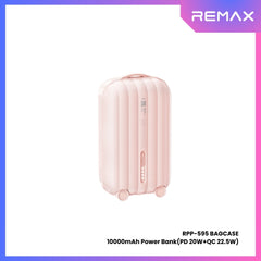 REMAX RPP-595 Bagcase Series 10000mAh PD+QC Fast Charging Power Bank(PD 20W) - Pink