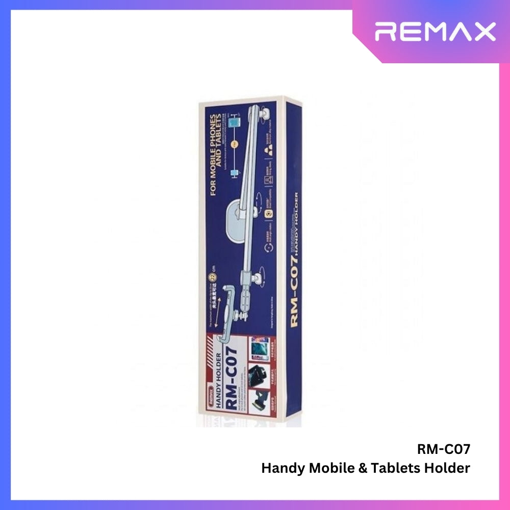 REMAX - RM-C07 Handy Holder For Mobile & Tablets ( 4-13 Inches ) - Black