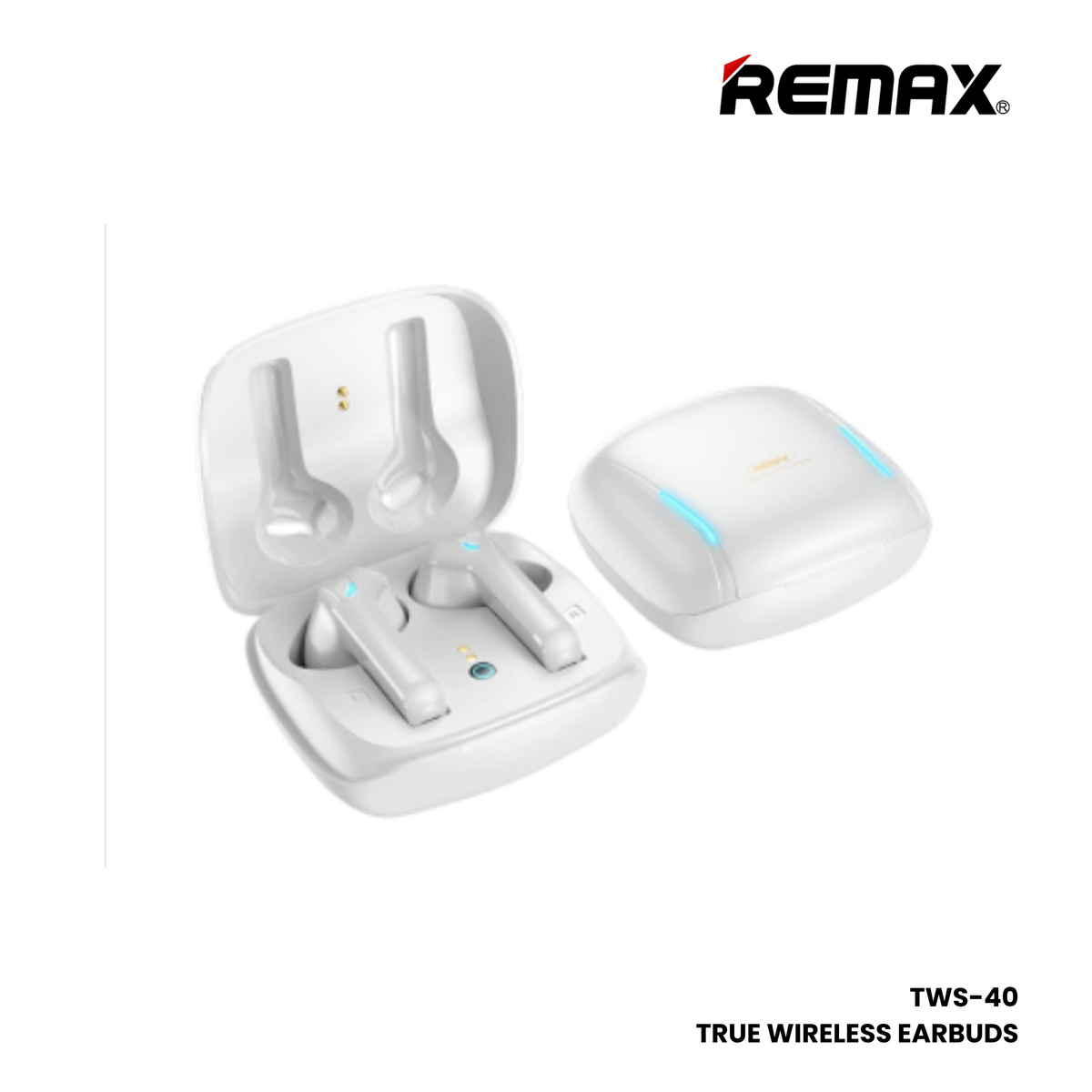 REMAX TWS-40 Gaming Wireless Bluetooth Earbuds - White