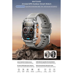 REMAX - Watch 30 AMOLED GPS Outdoor Smart Watch - Silver