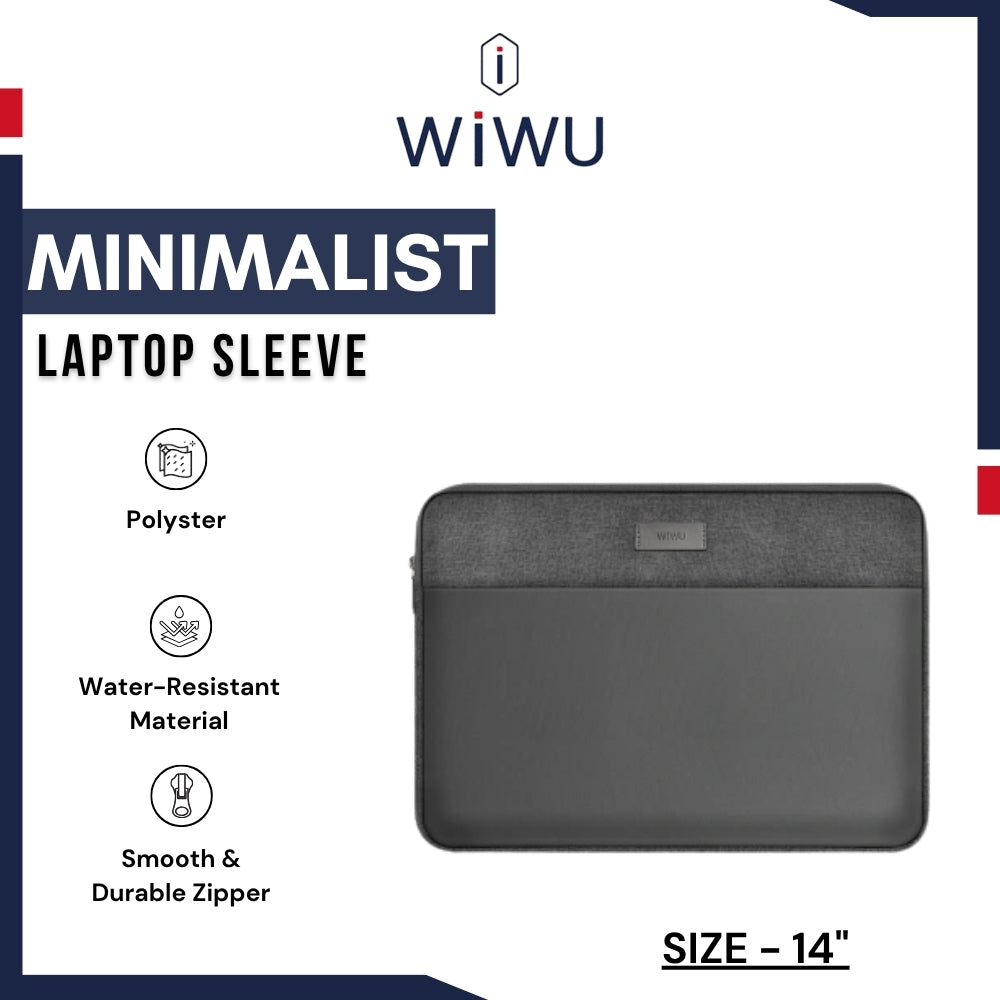 WIWU - Minimalist Laptop Sleeve (14") - Grey