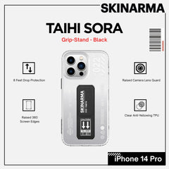 Skinarma iPhone 14 Pro (6.1") Taihi Sora with Extendable Gripstand (Black)