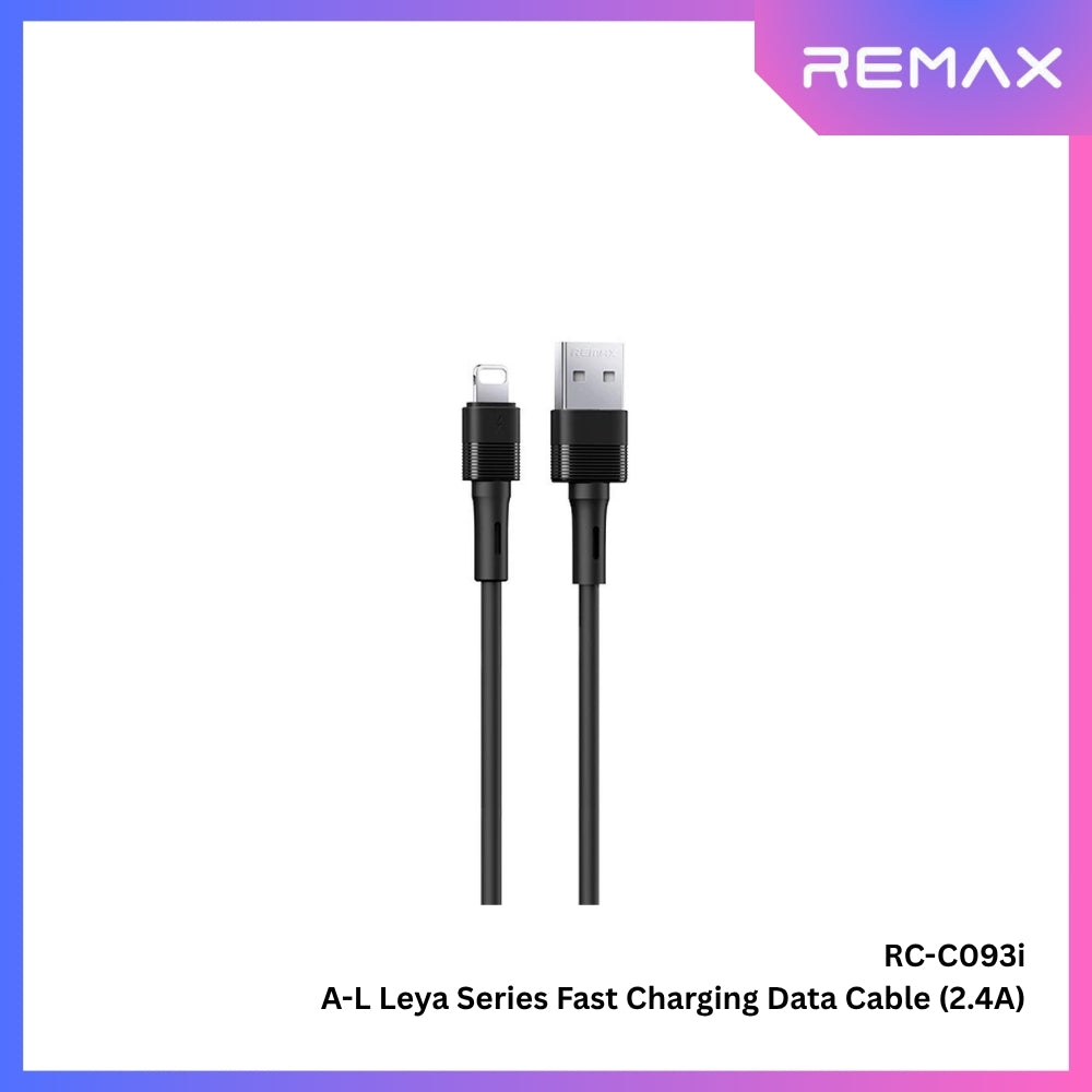 REMAX - RC-C093i Leya Series USB To Lightning Fast Charging Data Cable (2.4A) - Black