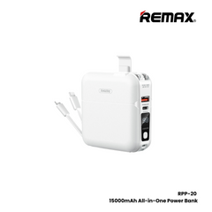 REMAX RPP-20 Infinity Series 15000mAh All-in-One Power Bank(18W) - White