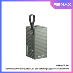 REMAX - RPP-609 PRO 60000mAh Container Series PD+QC Fast Charging Power Bank ( 20W+22.5W ) - Green