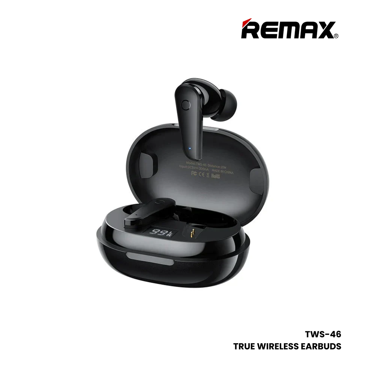 REMAX TWS-46 ANC Wireless Bluetooth Earbuds - Black