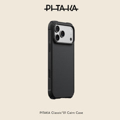 PITAKA - Classic 01 Cairn Case For iPhone 18 Pro Max - Black/Grey