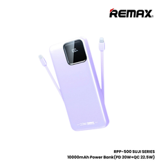 REMAX RPP-500 Suji Series 10000mAh PD+QC Fast Charging Power Bank(PD 20W+QC 22.5W) - Purple