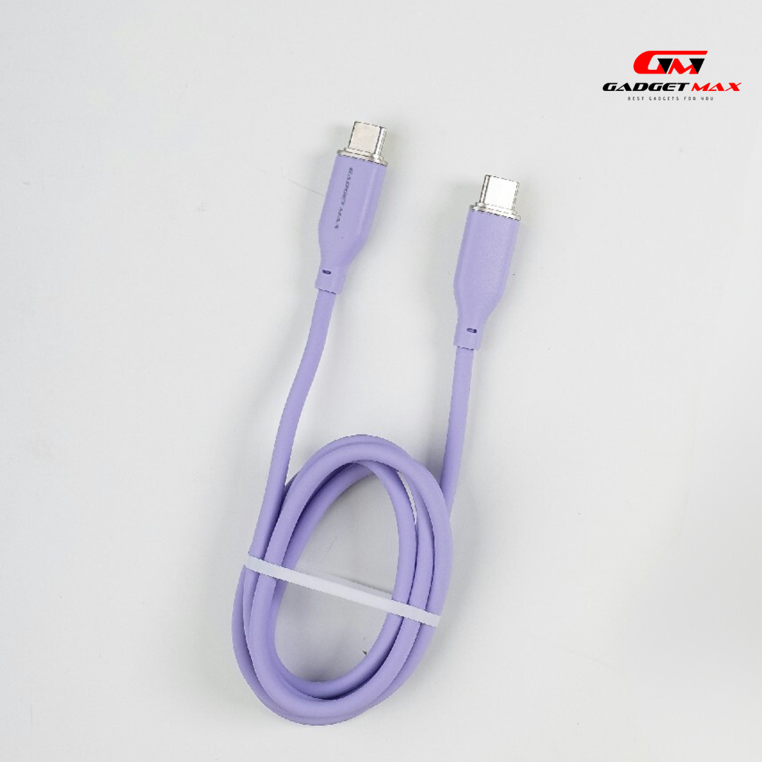 GADGET MAX GX25 60W TYPE C TO TYPE C 3A MAX COZY SILCONE CABLE (1M)(60W) - PURPLE