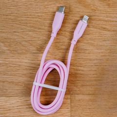 GADGET MAX GX23 TYPE C TO LIGHTNING COZY SILCONE CABLE - PINK