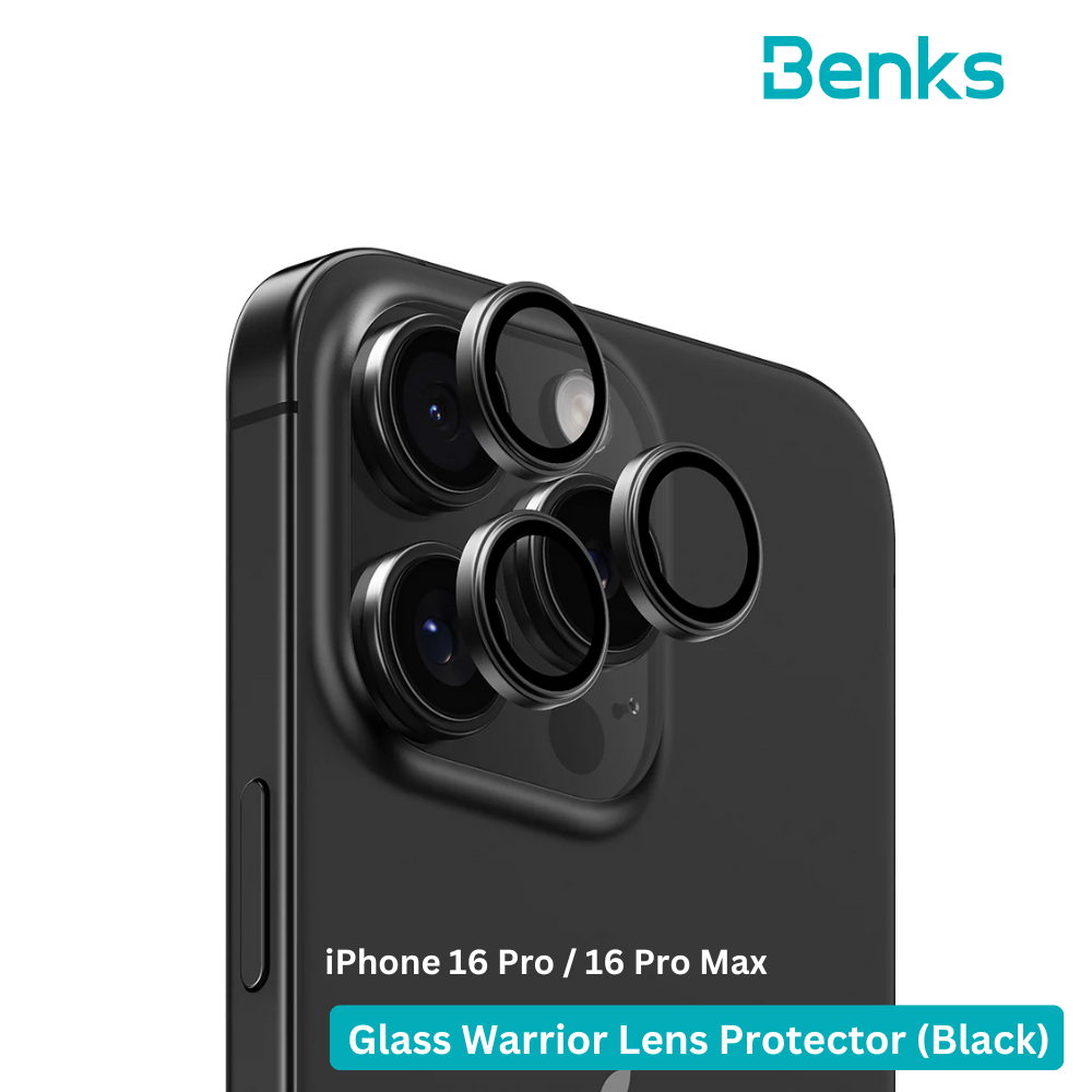 Benks (iPhone 16 pro/16pro max) GlassWarrior Lens Protector iP16 Pro/16 Pro Max