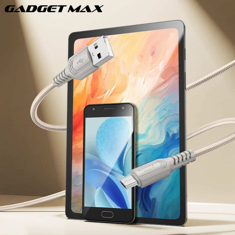 GADGET MAX - GX29 Woven Series USB To Micro Charging Data Cable (2.4A) - Black