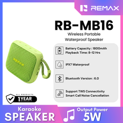 REMAX - RB-MB16 Waterproof Wireless Portable Speaker ( 5W ) - Green