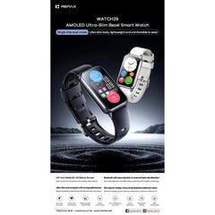 REMAX - Watch 29 AMOLED Ultra Narrow Bezel Smart Watch - Black